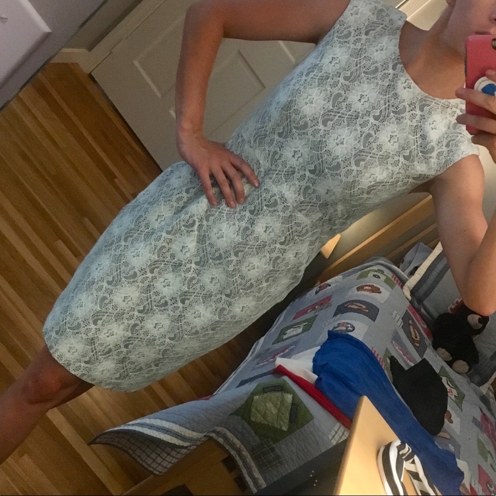 BANANA REPUBLIC Light Blue Lace Dress